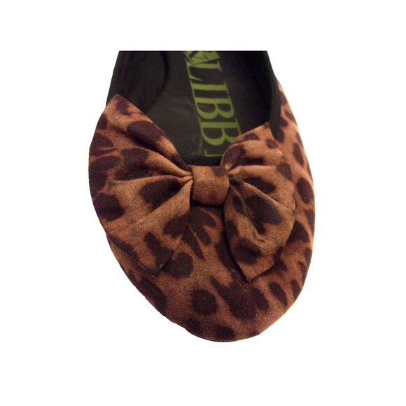 Sam and Libby Vintage Leopard Pattern Flats Large Bow Sz. 8 1/2 - Picture 6 of 7